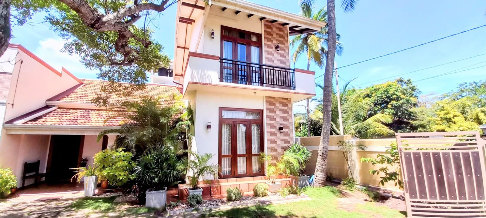 Luxury villa exterior with pool